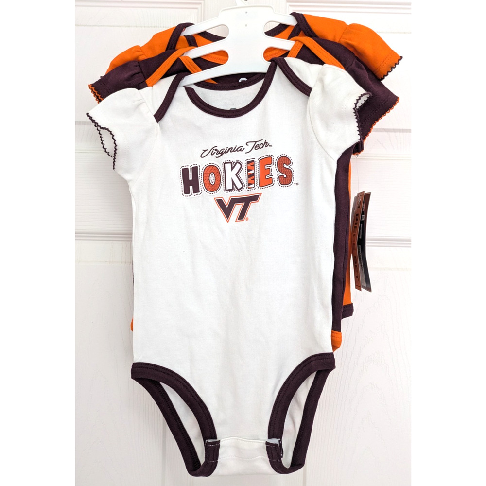 Toddler Virginia Tech Hokies 18 Mos 3 Pack One Piece Bodysuit Infant Underwear